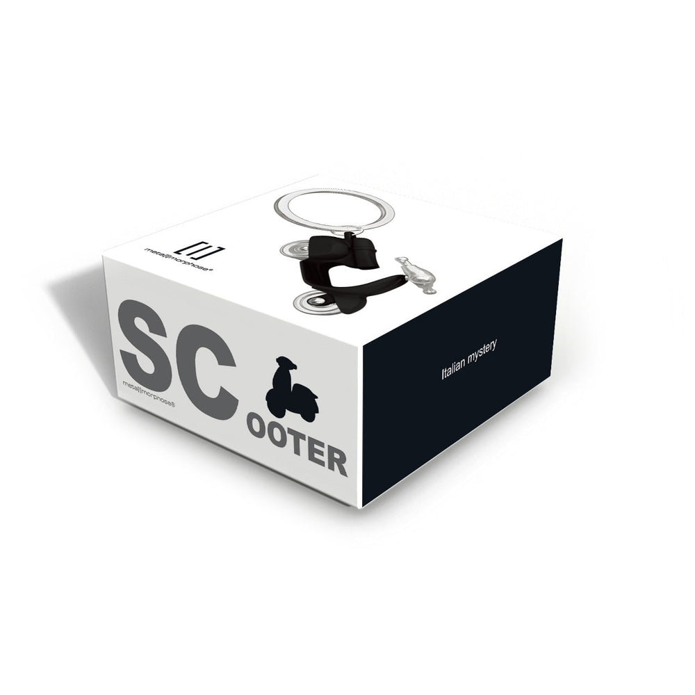 Keyring Black Retro Scooter