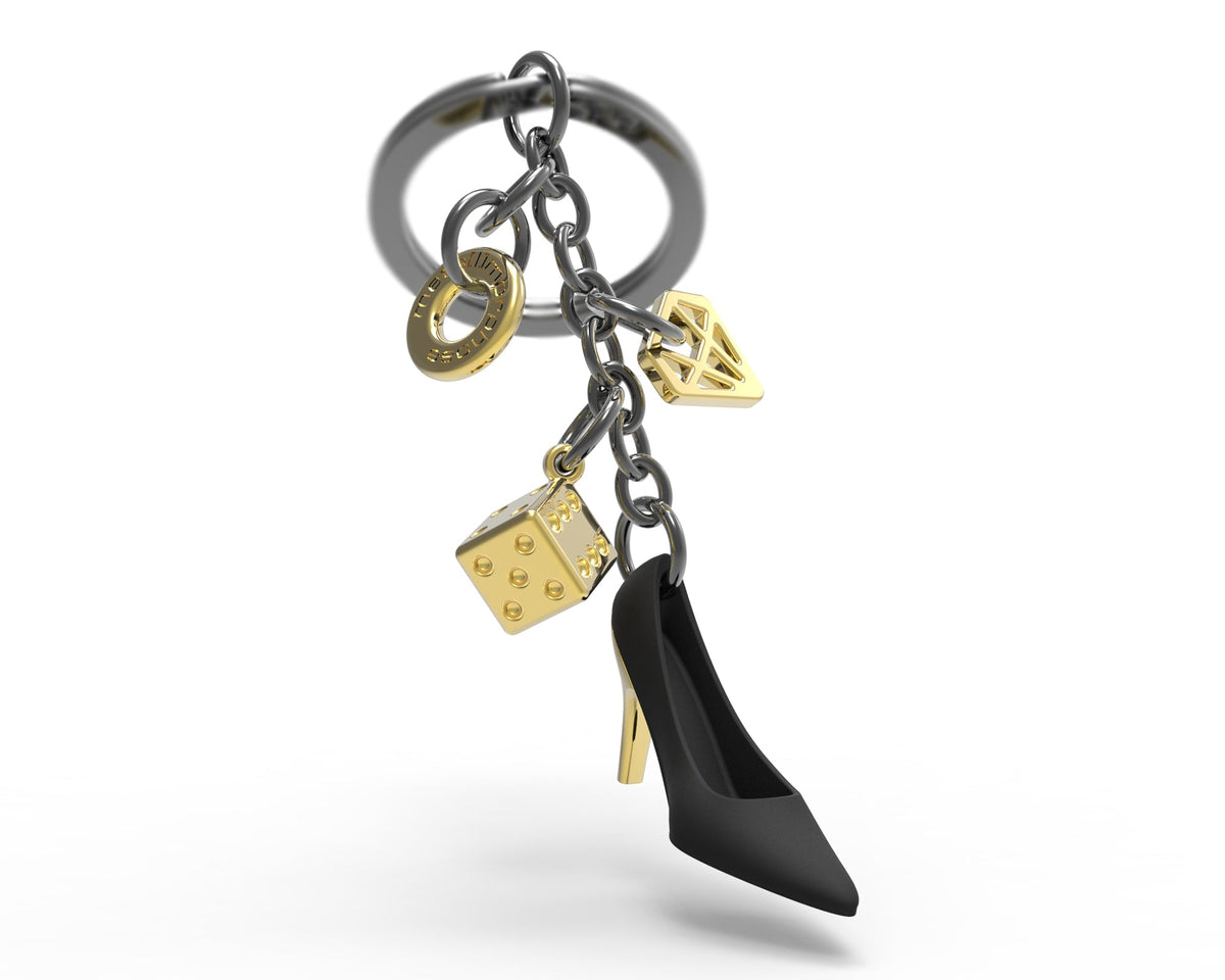 Porte Clés Talon Charm Noir