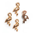 Gouden roze flamingo magneten