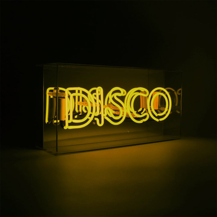 Neón disco amarillo