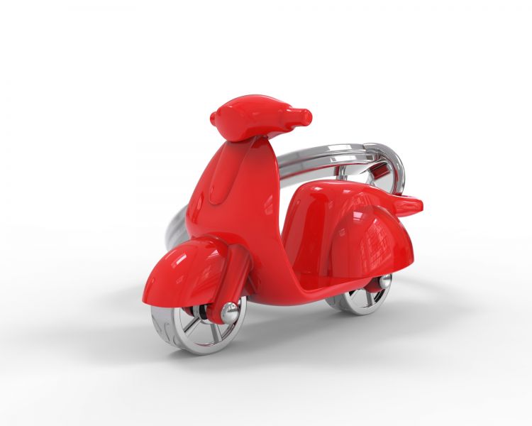 Porta -chaves da scooter vermelho