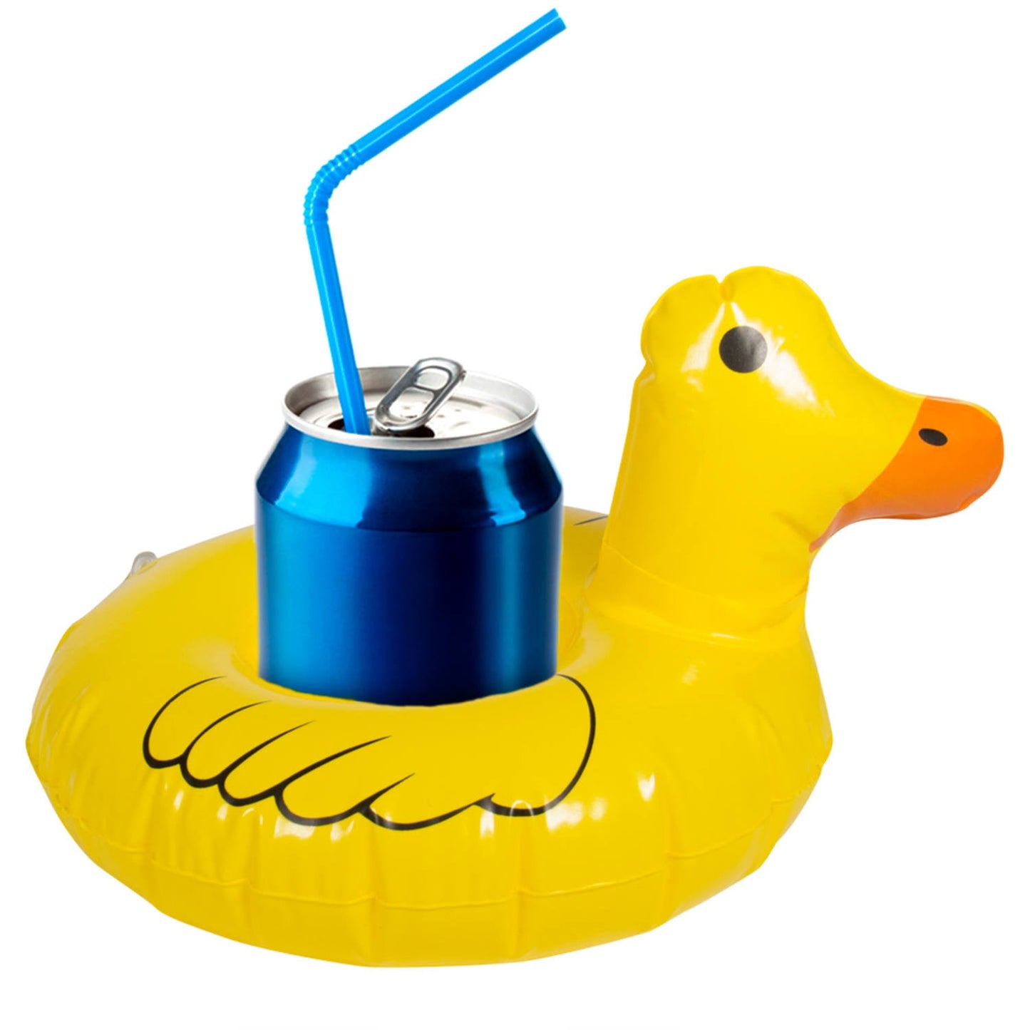 Soporte de taza inflable de pato amarillo