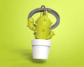 Green Cactus Keychain