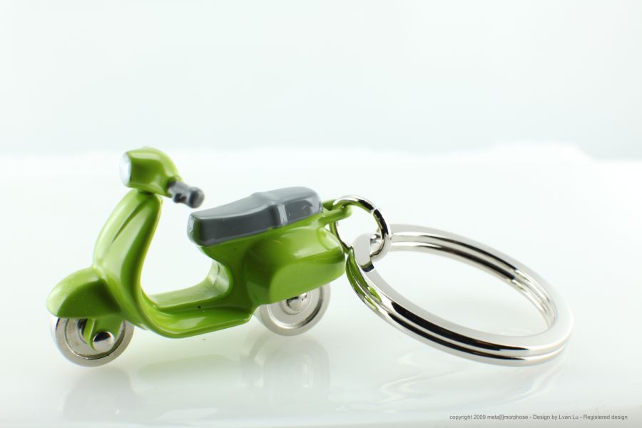 Porte Clés Scooter Retro Vert
