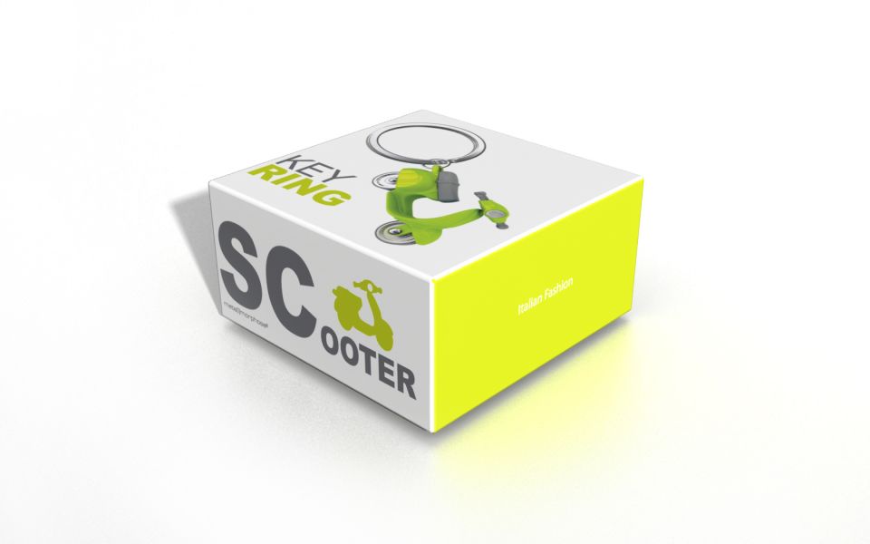 Porte Clés Scooter Retro Vert