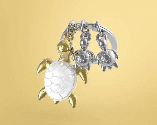 Porte clés Tortue de Mer Dorée Meta[l]morphose | Boutique d'objets cadeaux designs kokochao.com