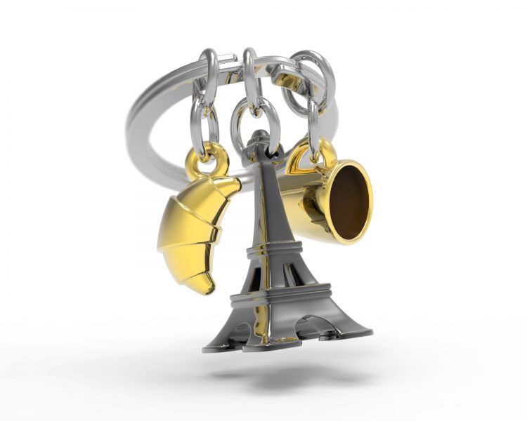 Porte Clés Tour Eiffel Noire