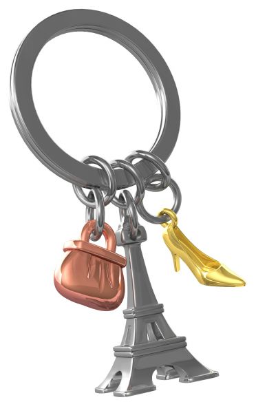 Keyring Eiffel Tower Silver