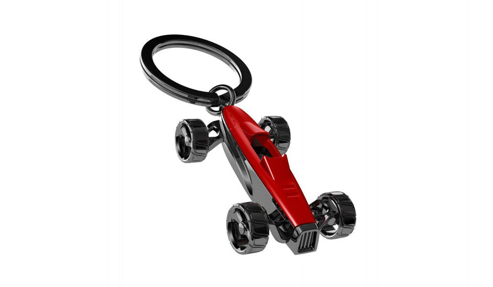 Porte Clés Voiture de Course Retro Rouge