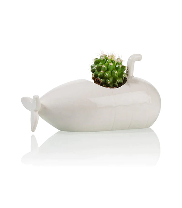 Pot de fleur Sous-marin Blanc Bitten – Cache-pot original