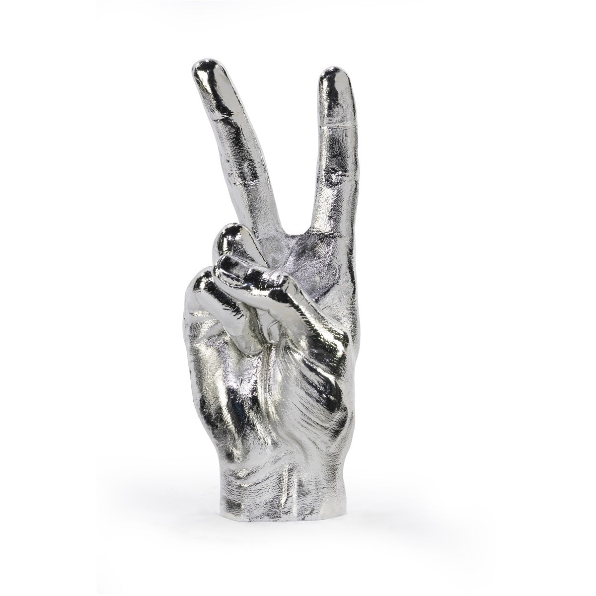 Hand Peace Sculpture - Silver