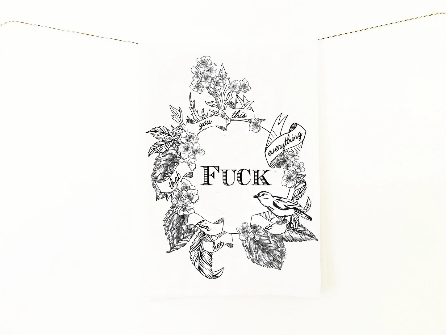 F**k tea towel