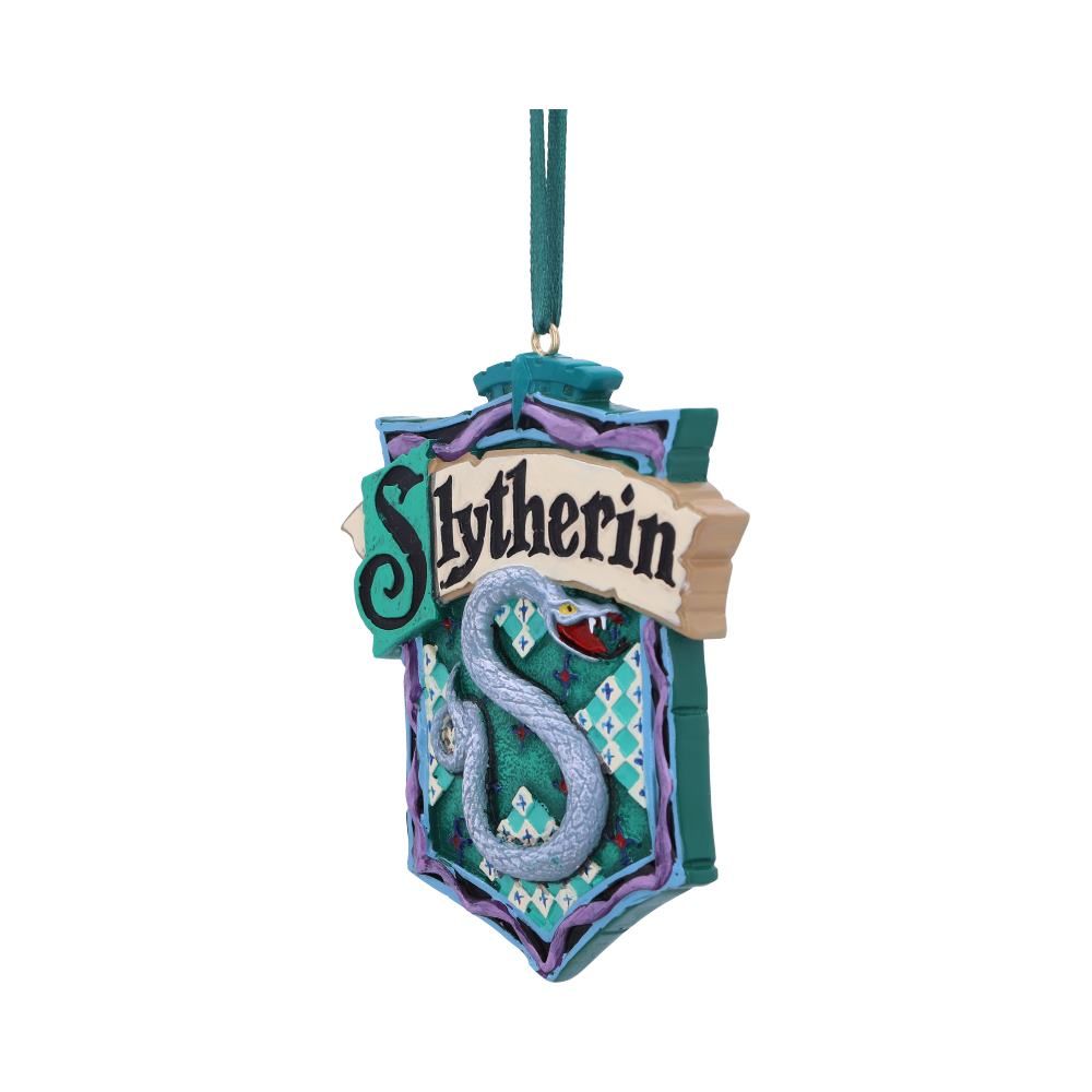 Decoración navideña del escudo de armas de Slytherin 