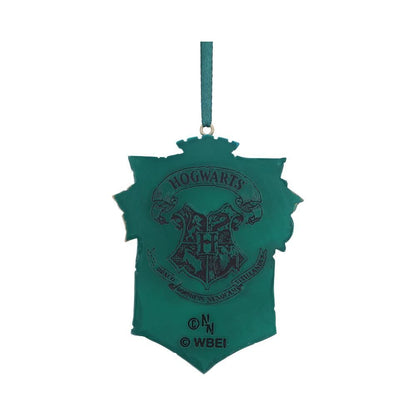 Decoración navideña del escudo de armas de Slytherin 