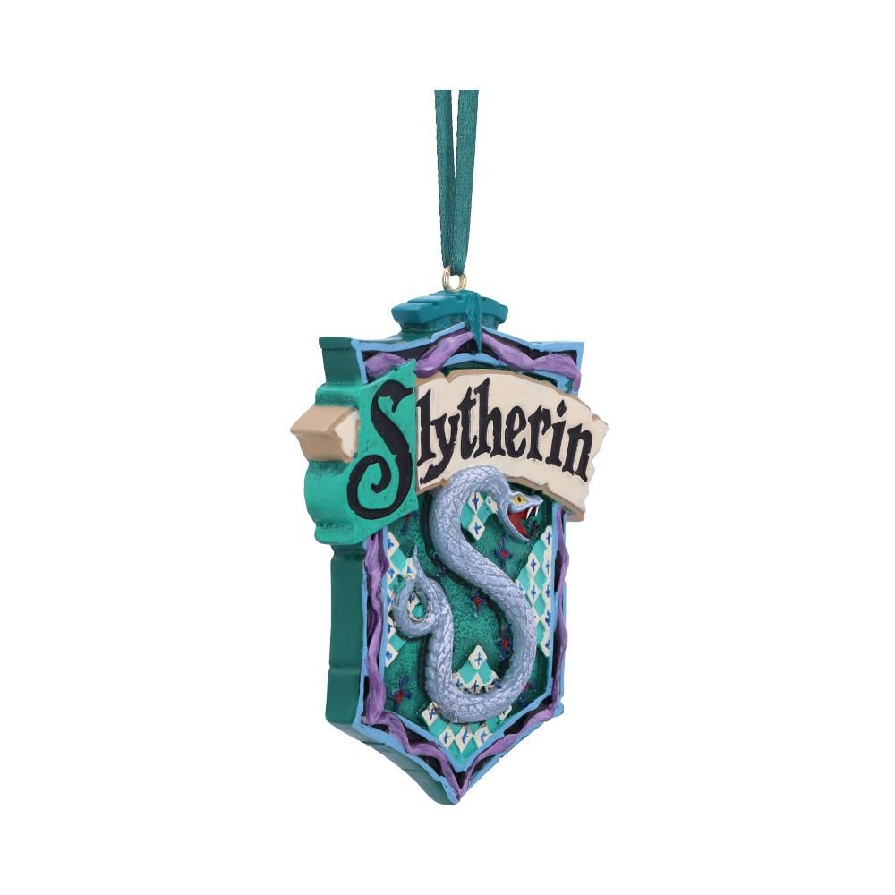 Decoración navideña del escudo de armas de Slytherin 