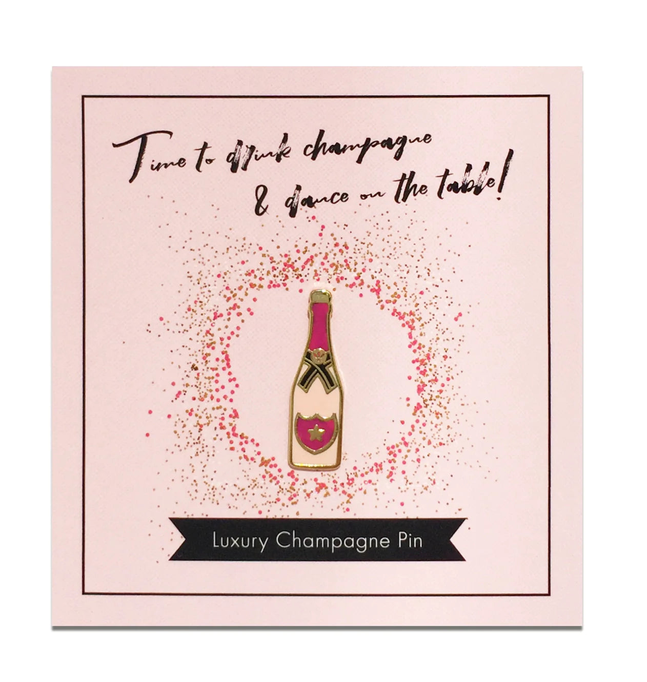 Botella de champán rosado Chapa