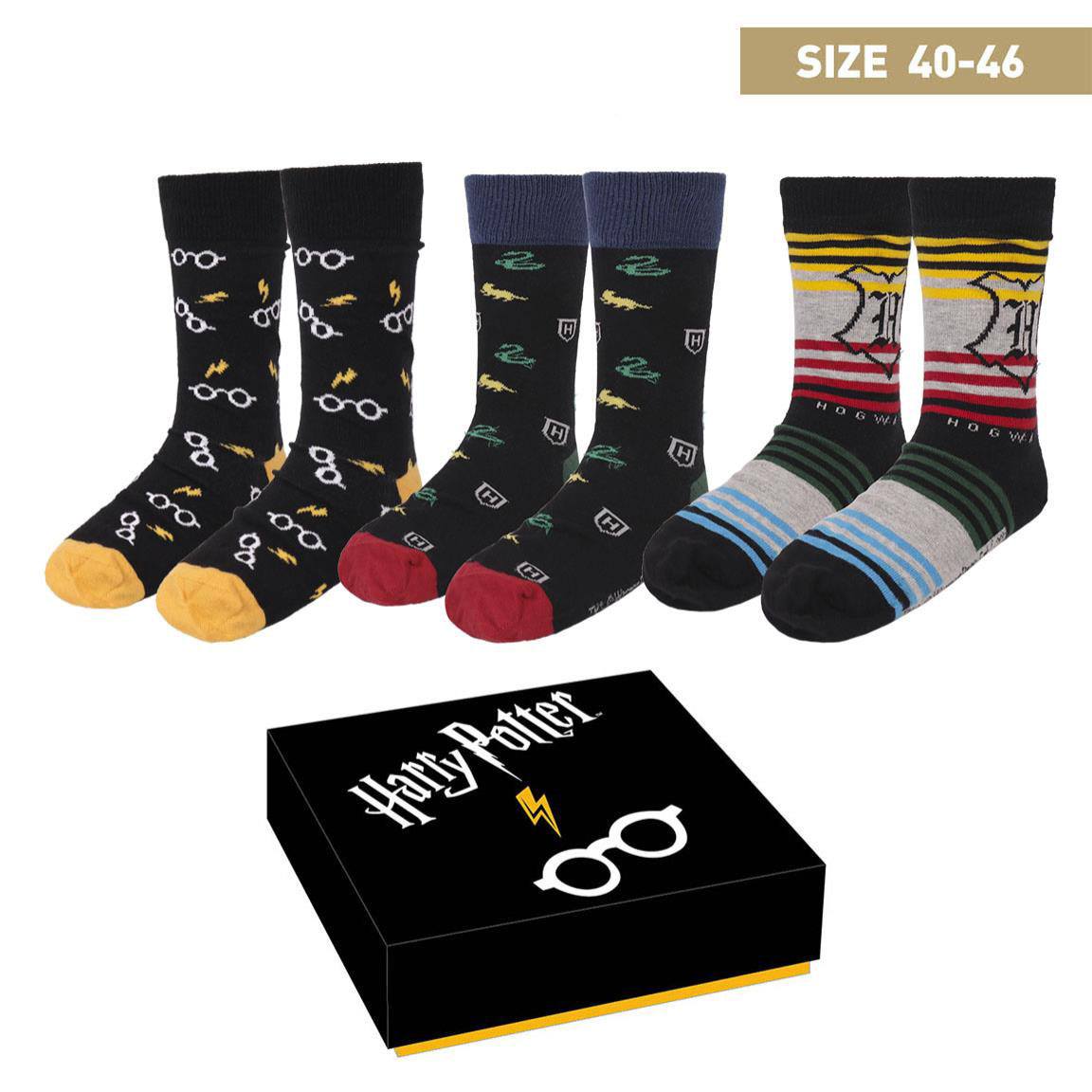 Pack 3 Paires de Chaussettes Harry Potter - Crests