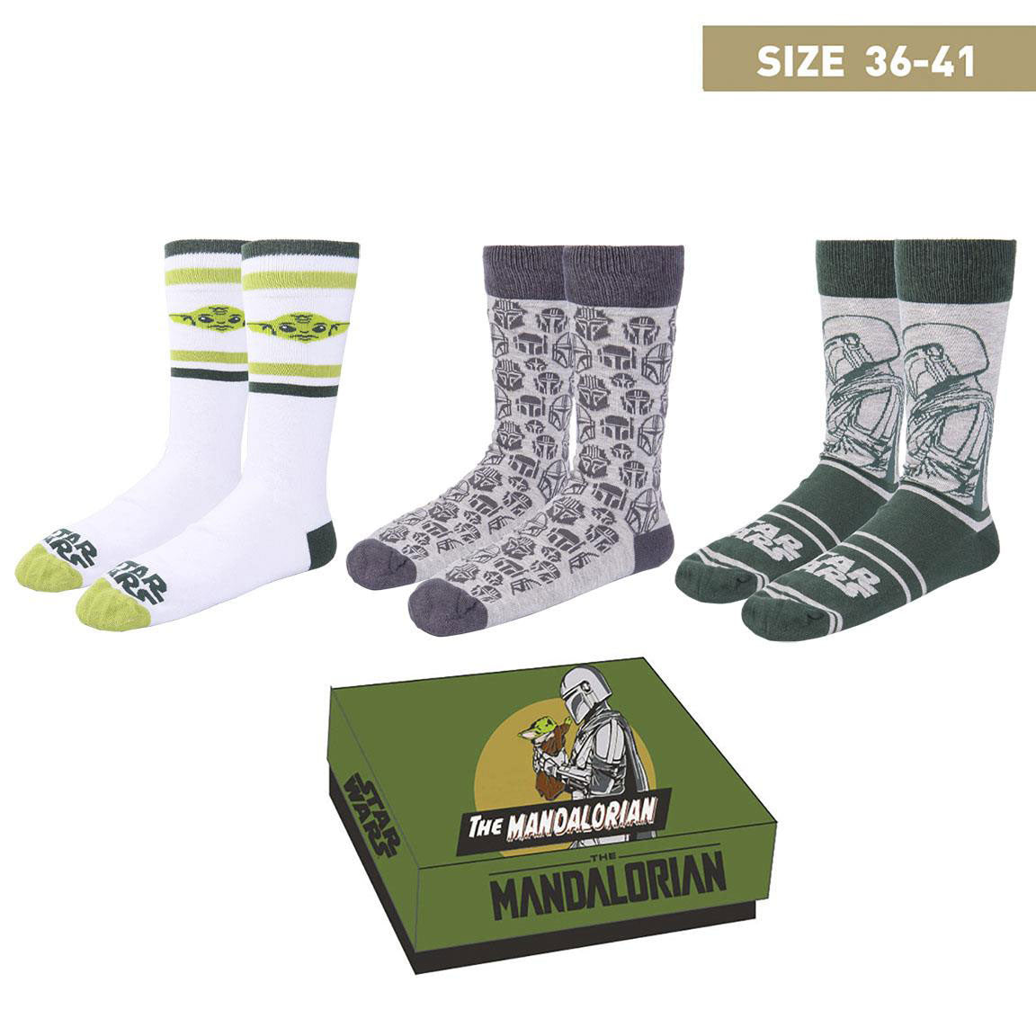 Star Wars: The Mandalorian pack 3 pares de calcetines - Mandalorian 