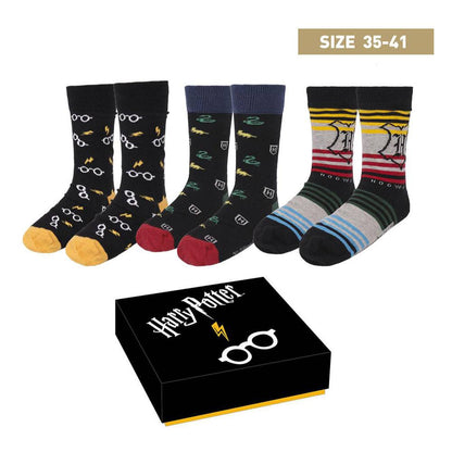 Pack 3 Pares de Calcetines Harry Potter - Crestas 